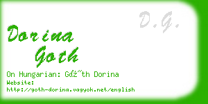 dorina goth business card